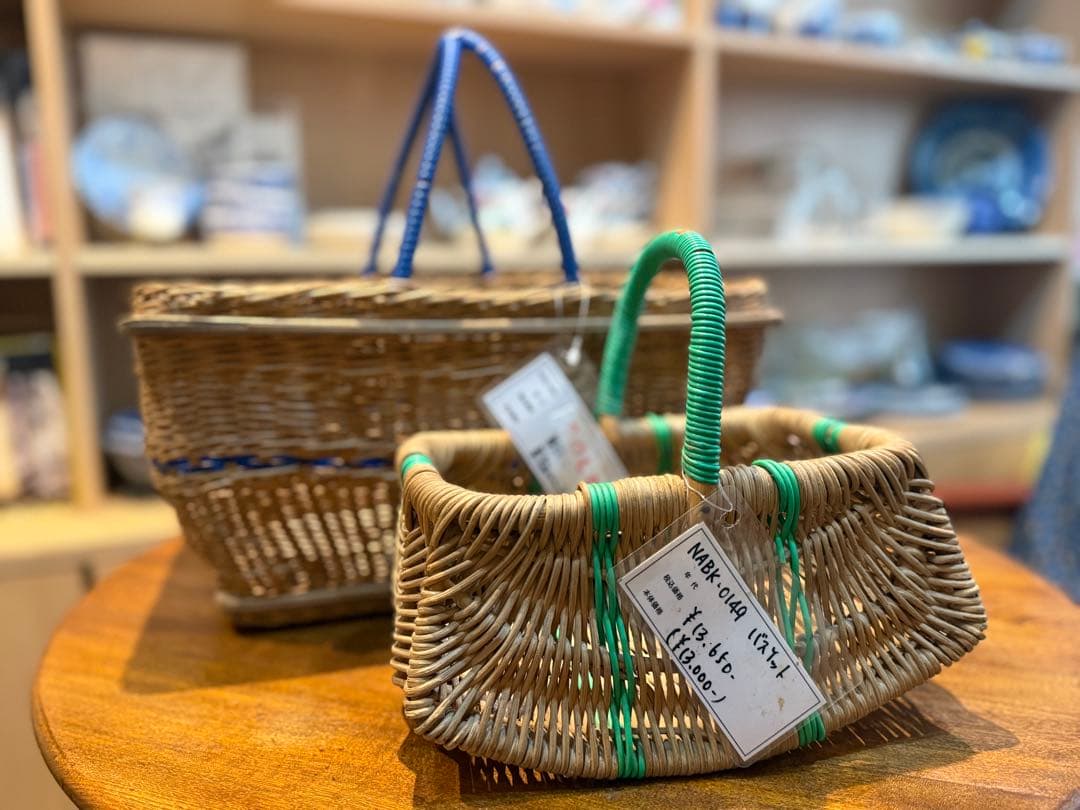 アンティークバスケット　2点セット　ヨーロッパ　ヴィンテージ アンティークバスケット・花かご特集｜自然素材・ヴィンテージ一覧