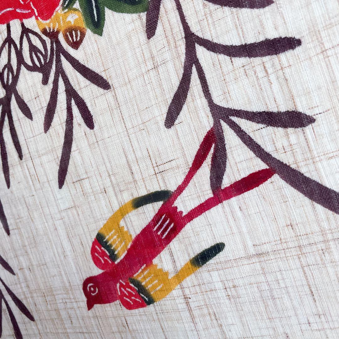 琉球紅型 びんがた 額入り 花籠と燕 沖縄 染物 インテリア - メルカリ