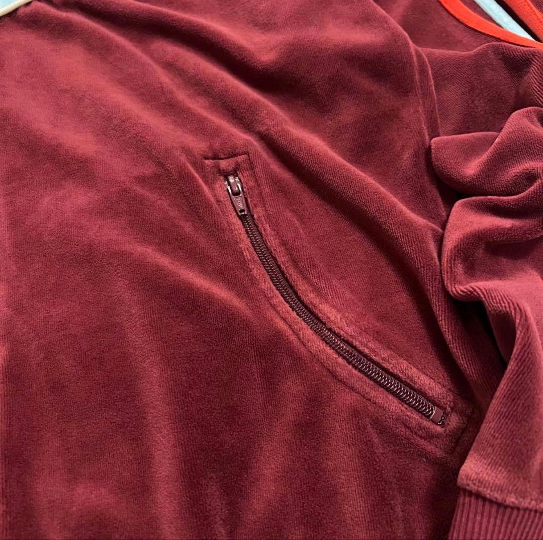 入手困難モデル adidas 00s ベロア トラックジャケット ボルドー M