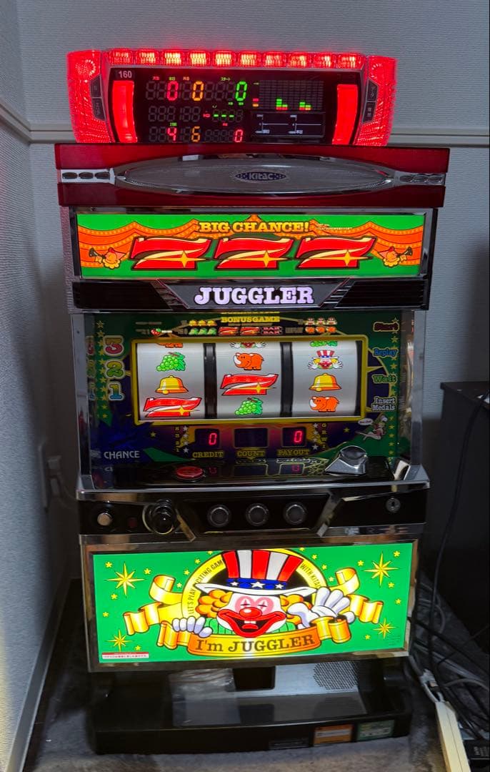 アイムジャグラーEX-TP 6号機 緑 実機 データカウンター家庭用セット