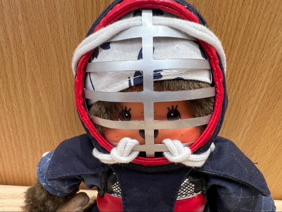 タグ付き・希少】モンチッチ 剣道猿 人形 玩具 ぬいぐるみ 約20cm