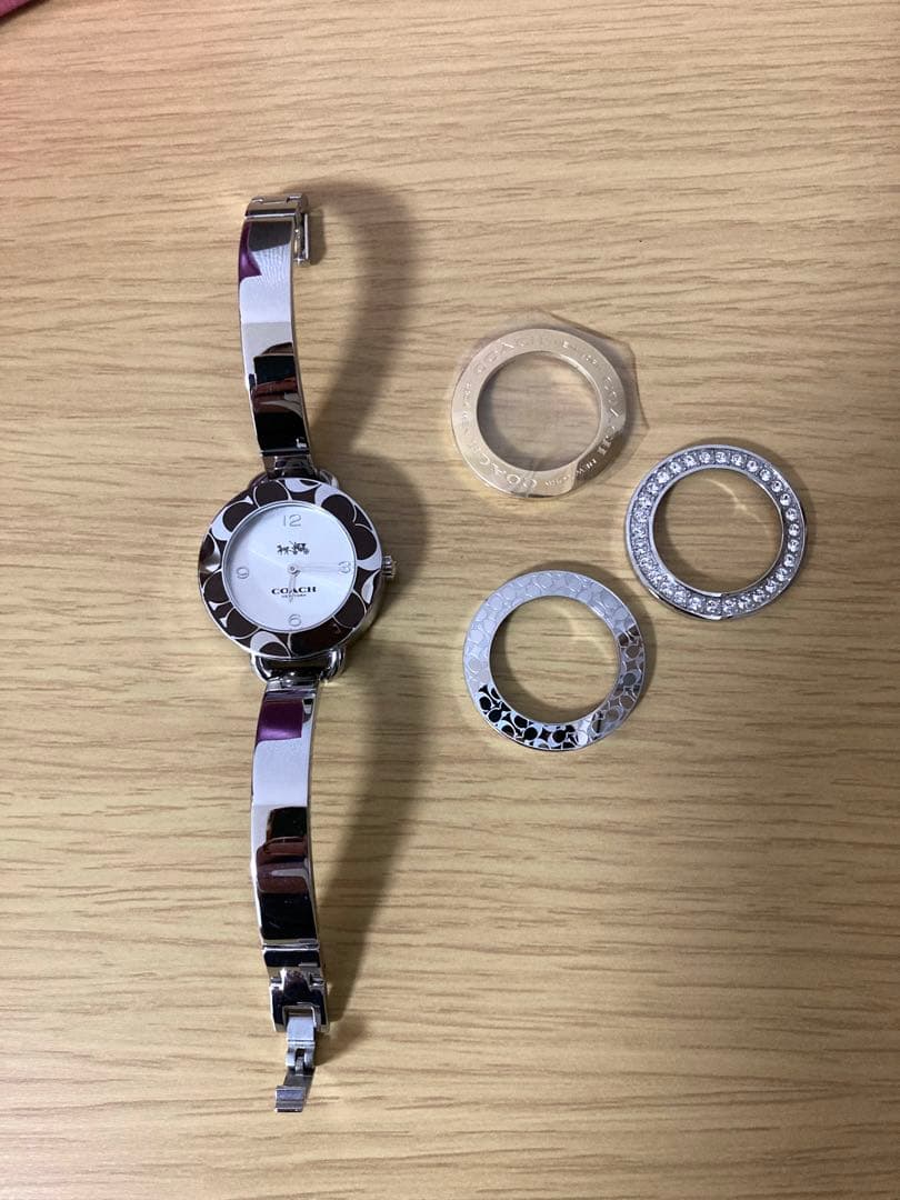 aqua様限定】COACH 時計 替えベゼル×4 レア 電池交換済み 稼働品