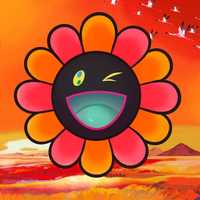 村上隆 Murakami.Flower #2821 笑顔でウインク - メルカリ