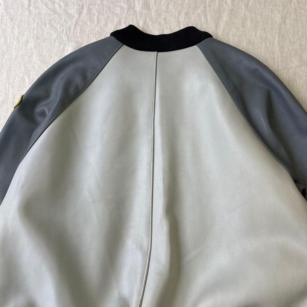 希少ビックサイズ VANSON オールレザー スタジャン チームジャケット