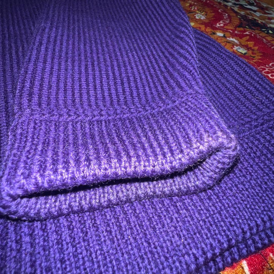 wool100％ 90's Patagonia 紫色 リブ編み セーター S