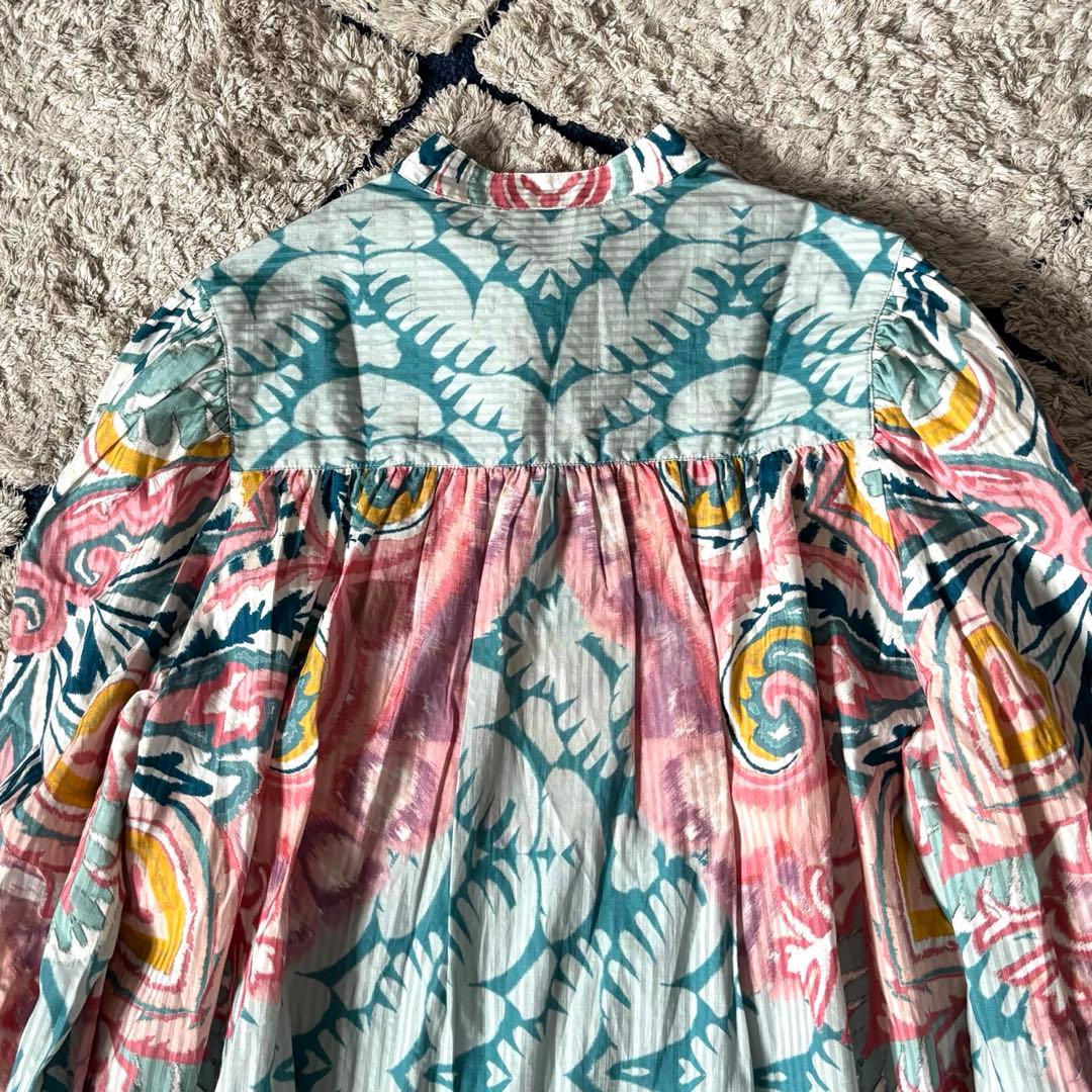 タグ付✨】エトロ チュニック シャツ ボウタイ リボン 総柄 ワンピース