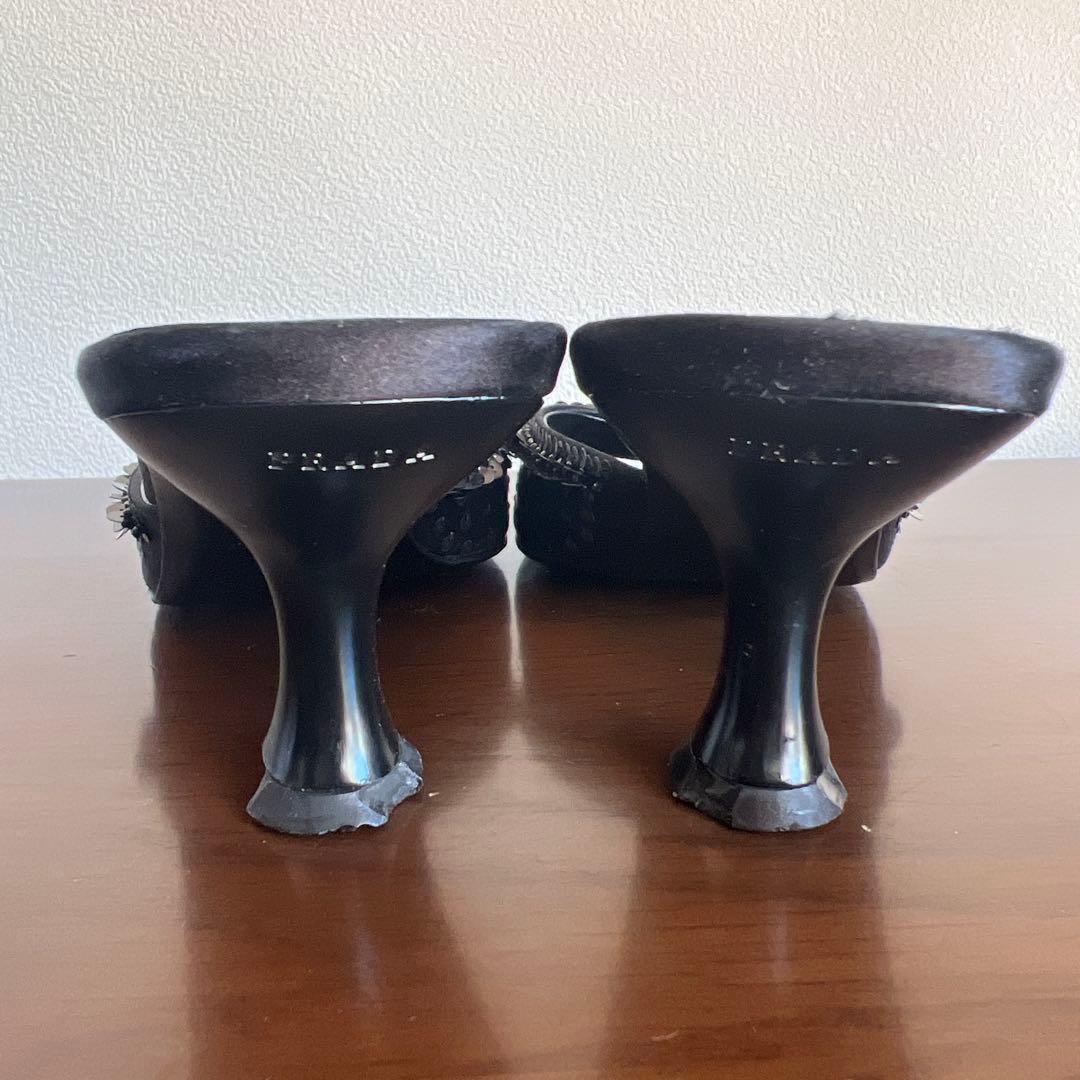 PRADA ブラック ミュール　22.5cm