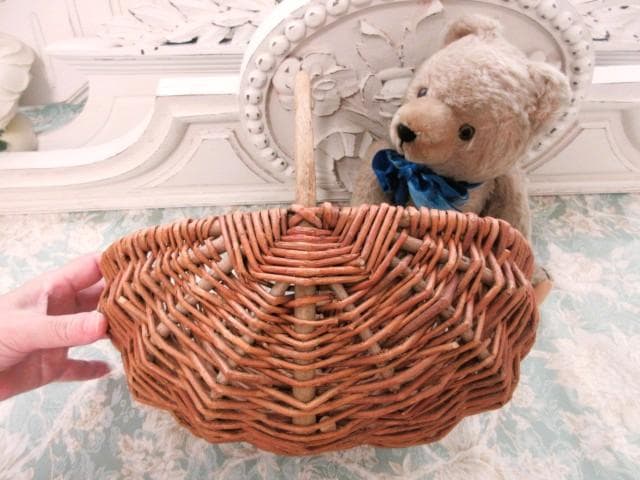 小振りの ハーマンベア アンティーク ☆ パニエ付き テディベア