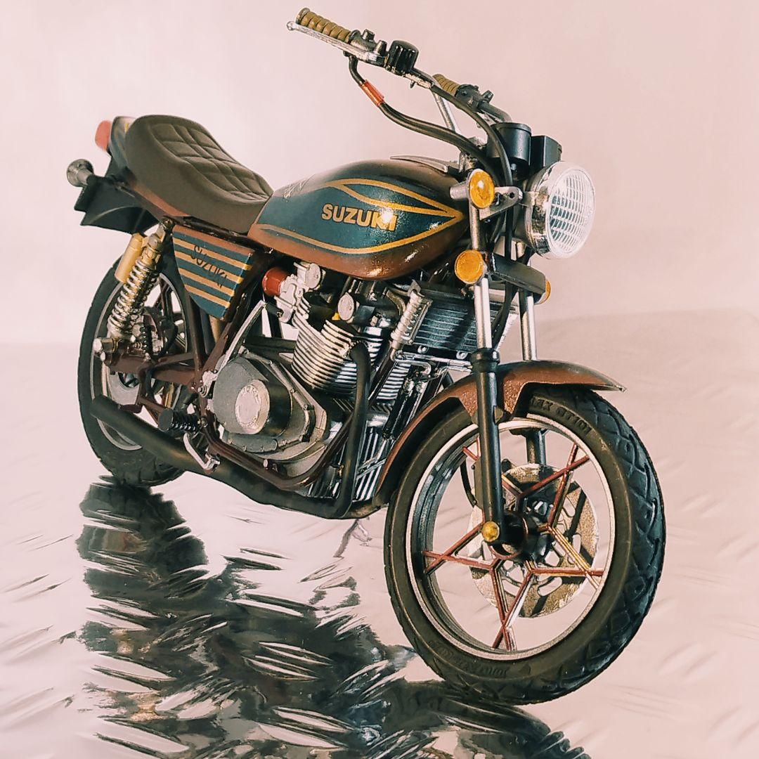 アオシマ1/12 SUZUKI GS400E 組み立て済み バイクプラモデル - メルカリ