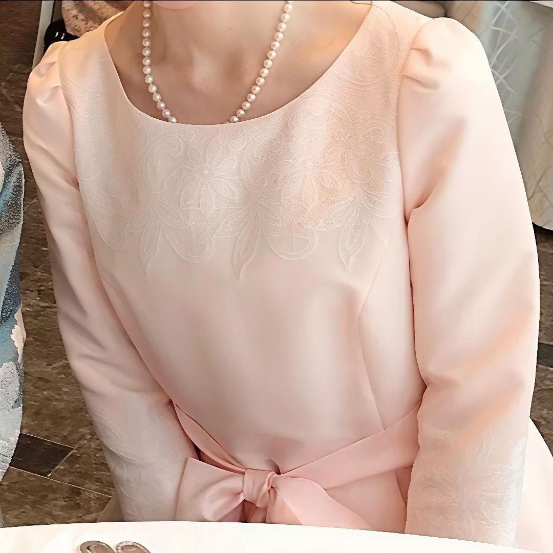 定価61,950円】レース リボン付 ピンク ワンピース トゥービーシック