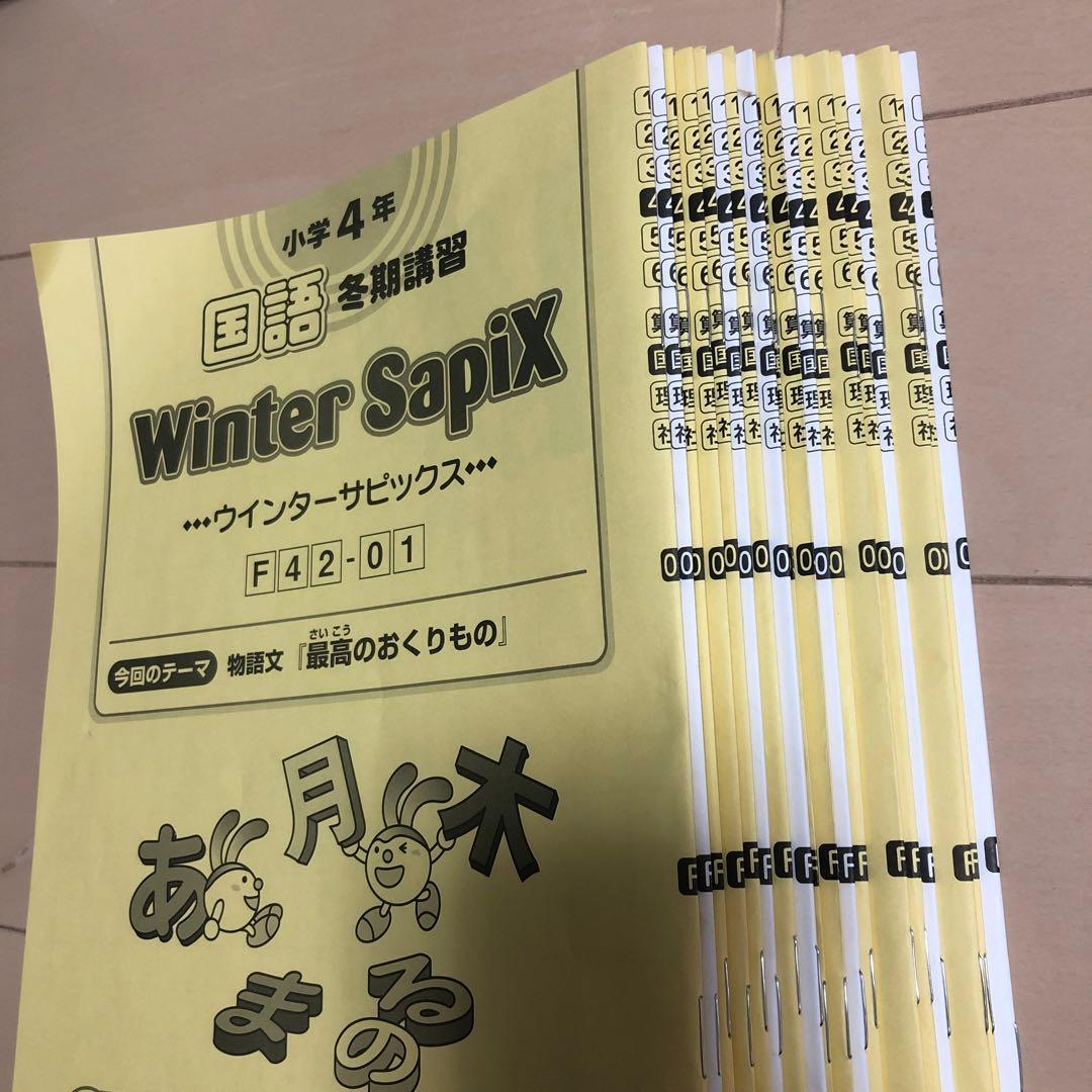 サピックス4年国語 全冬期講習2023年度 物語文6日分 - メルカリ