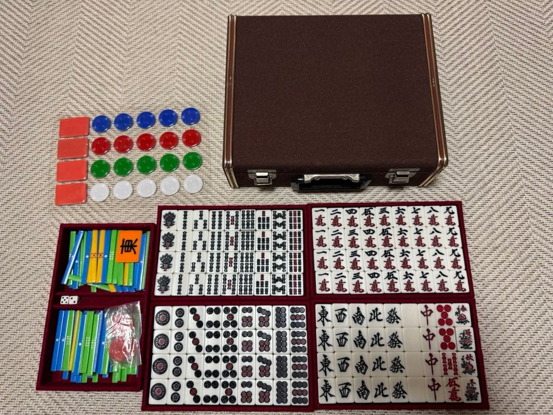 高級麻雀牌　アール牌　市川屋　背面青色(コバルトブルー) 高級麻雀牌 アール牌 市川屋 背面青色(コバルトブルー) 高級麻雀牌