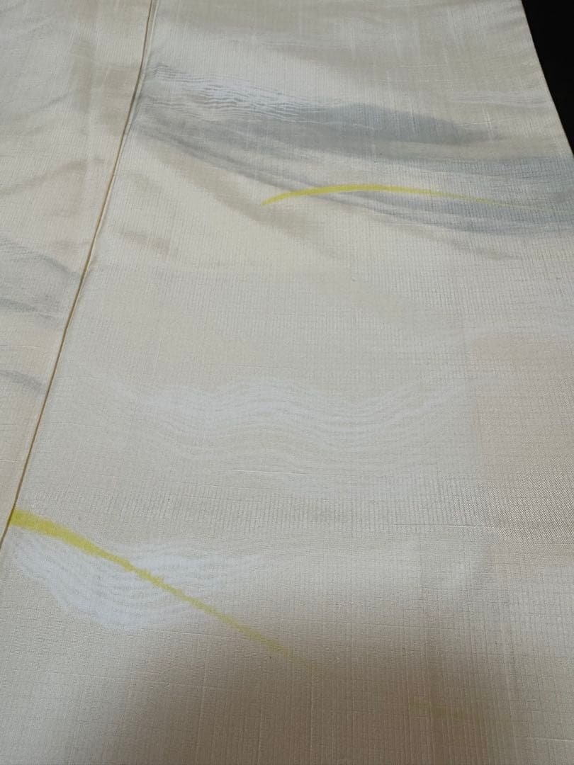【銘品新品】旭日小綬章勲章「迫田龍鳳氏作」本場結城紬 オフホワイト色 トール寸