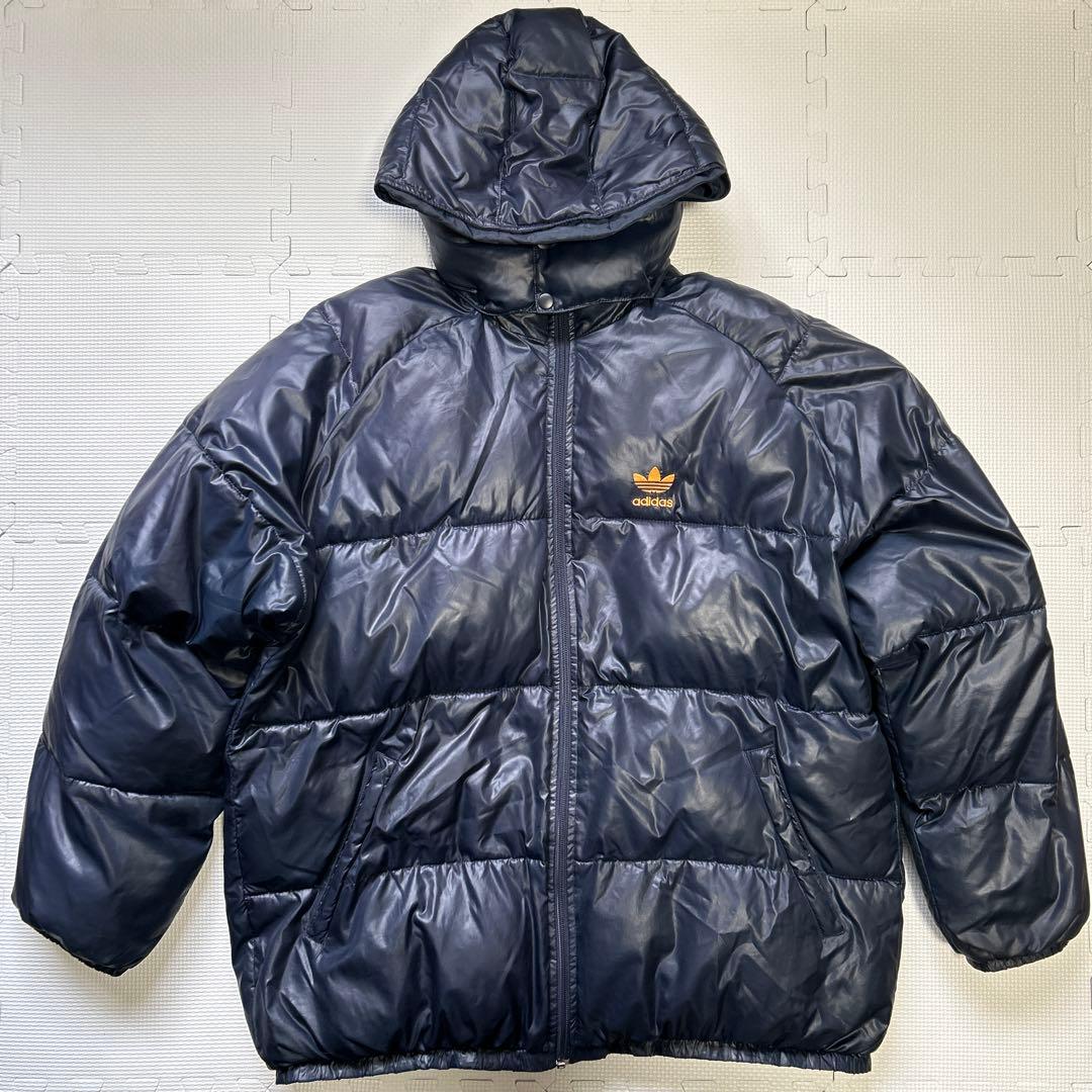 adidas ワンポイント トレフォイルロゴ ダウンジャケット 内側