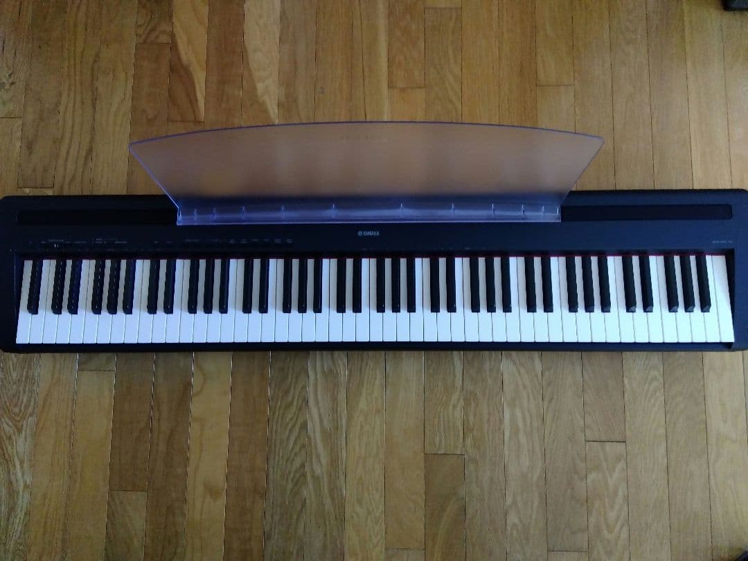 YAMAHA 電子ピアノ P-95B 譜面台、簡易ペダル、アダプター YAMAHA P-145B ブラック 電子ピアノ 88鍵盤 Xスタンド・ダンパーペダル