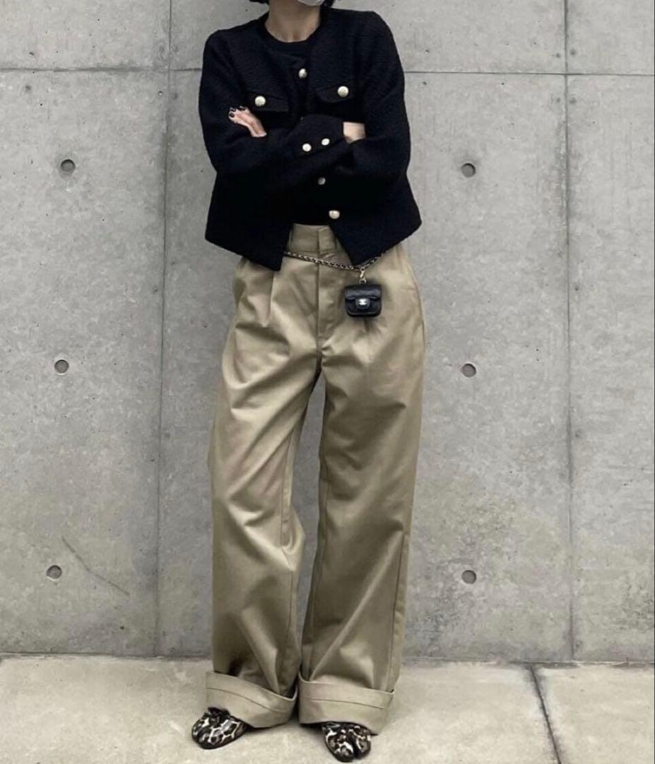 Dickies×ok.soon ワイドチノ ベージュ oksoon チノパン L - メルカリ