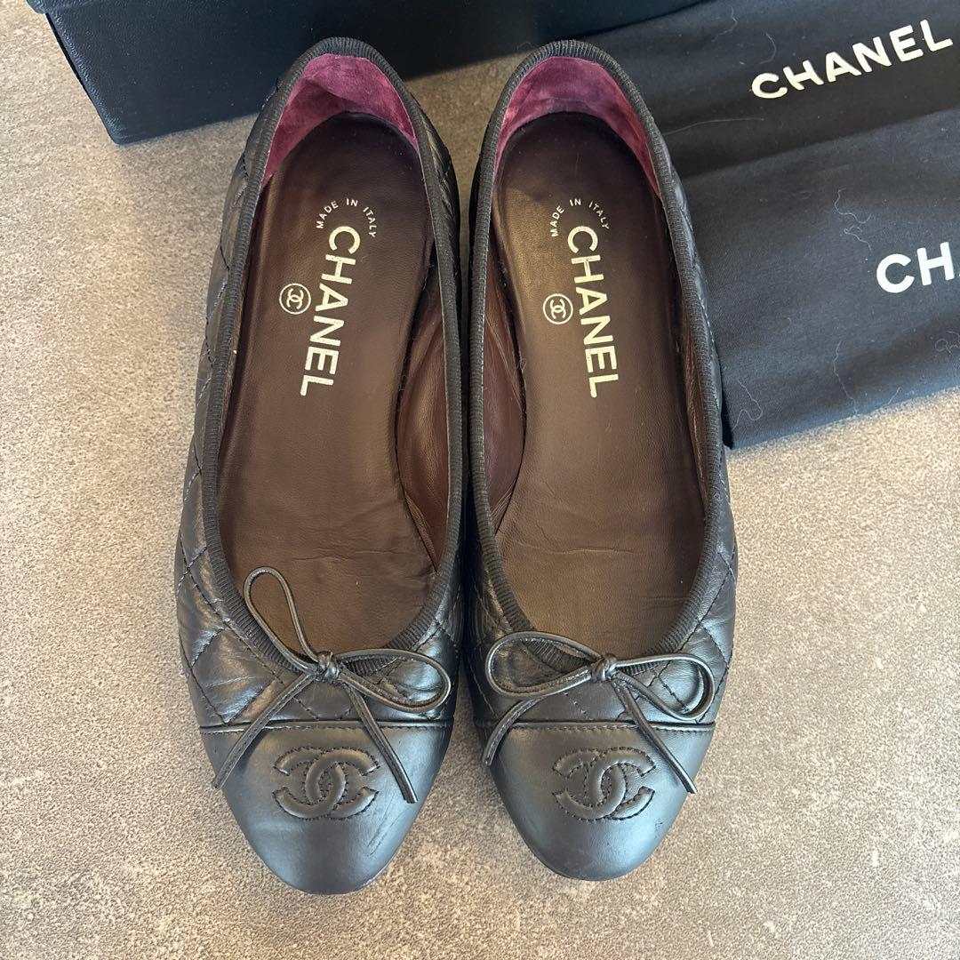 美 品　CHANELシャネル バレリーナ 36.5C（23cm）