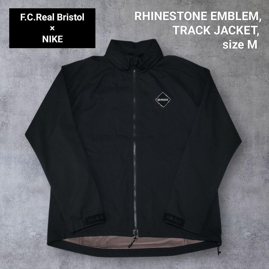 美品 FCRB ブリストル NIKE ナイキ ラインストーン ジャケット 黒 M F.C.Real Bristol（エフシーレアルブリストル） x NIKE ナイキ ライン