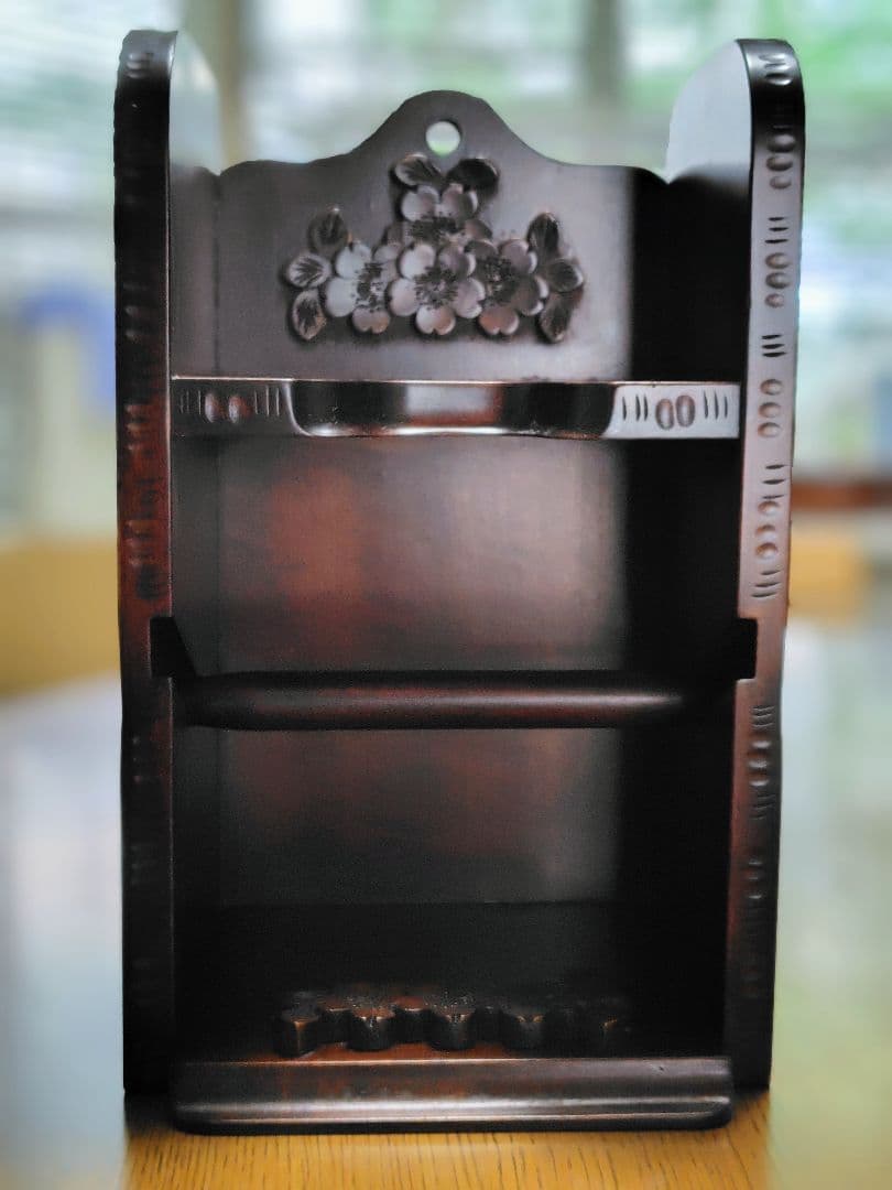 軽井沢彫木製雑貨 花彫刻付き 口板 #軽井沢 #karuizawa #木彫り #木彫 #桜の彫刻 #wood #woodcarving