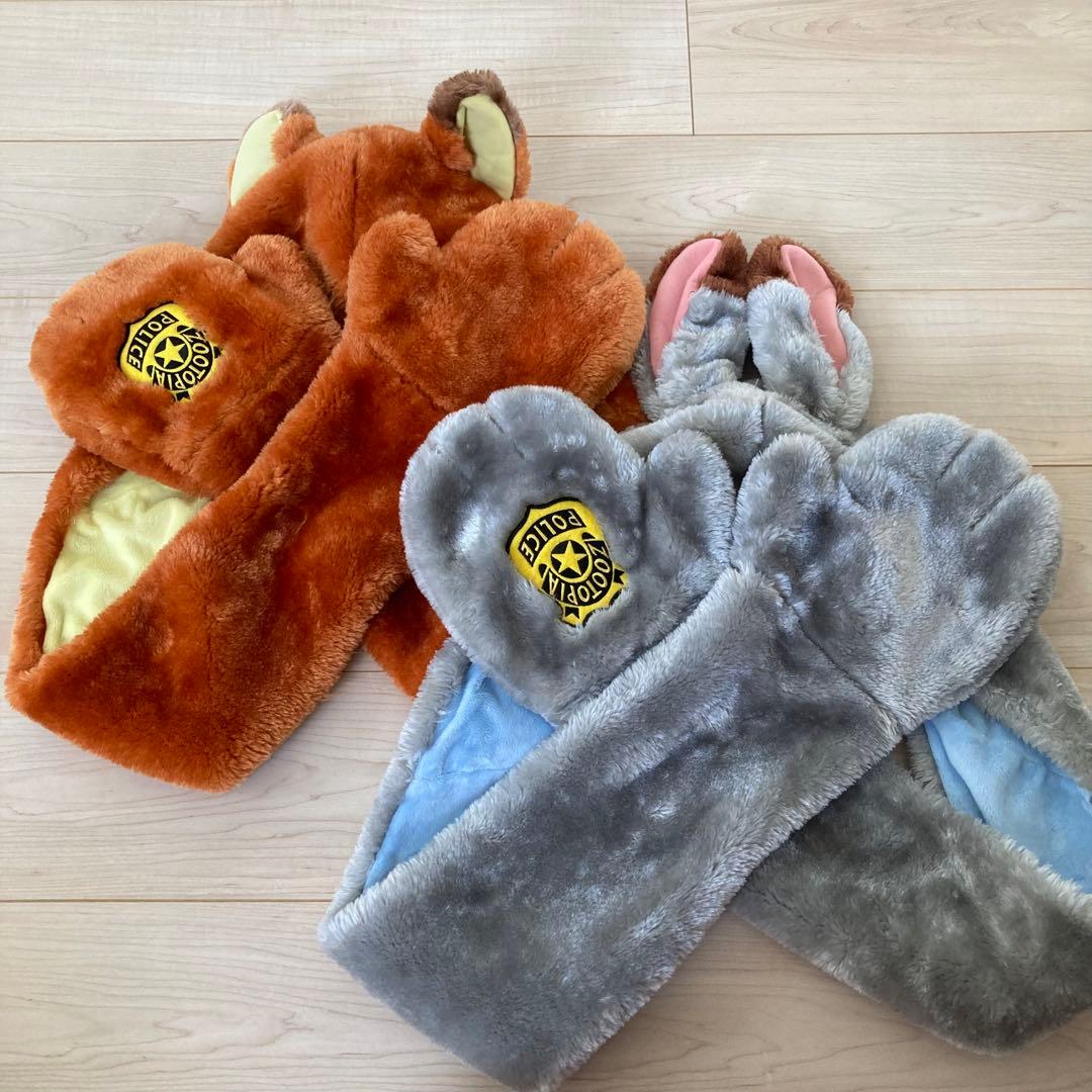 ディズニー ズートピア ニック ジュディ マフラーキャップ ファン
