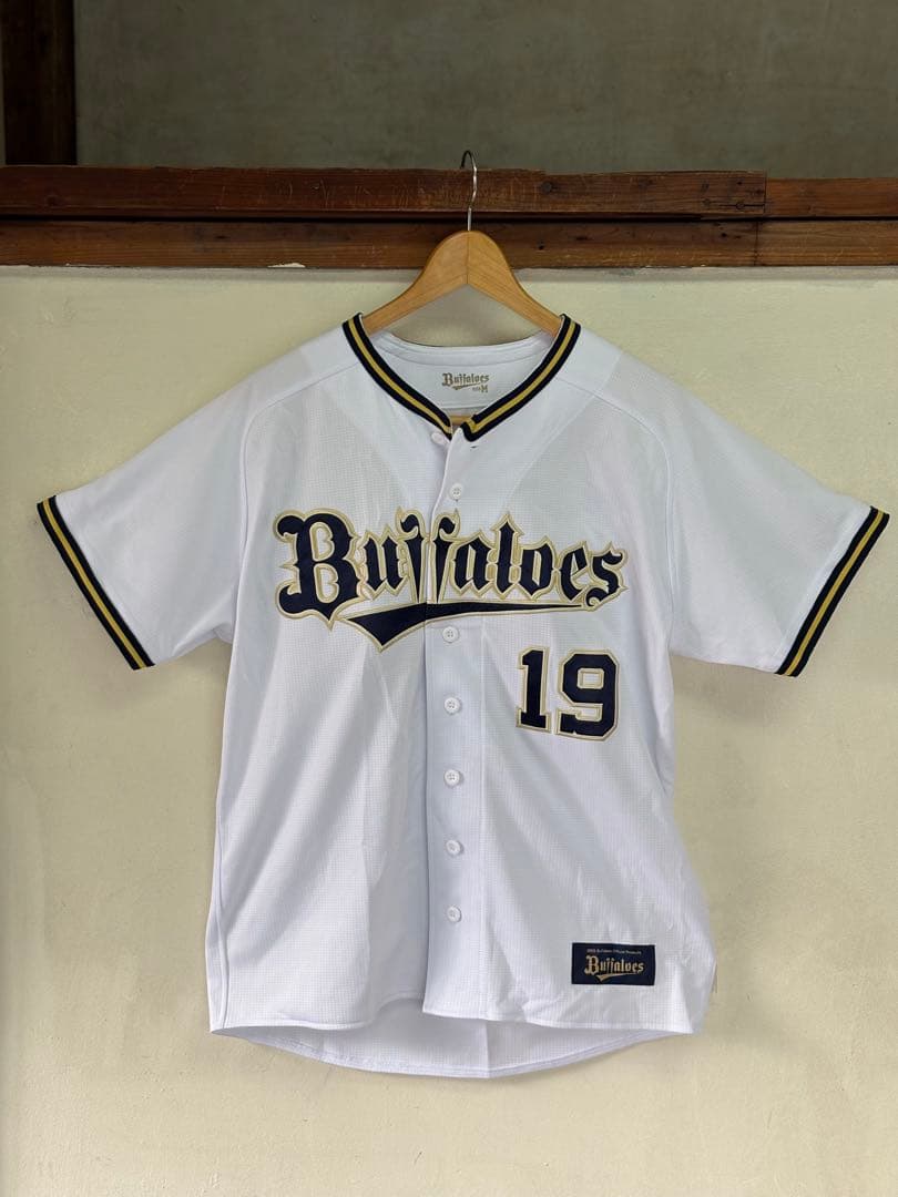 オリックス・バファローズ 山岡泰輔 ユニフォーム オリックス・バファローズ 応援グッズ XLサイズ ネイビー ビジター