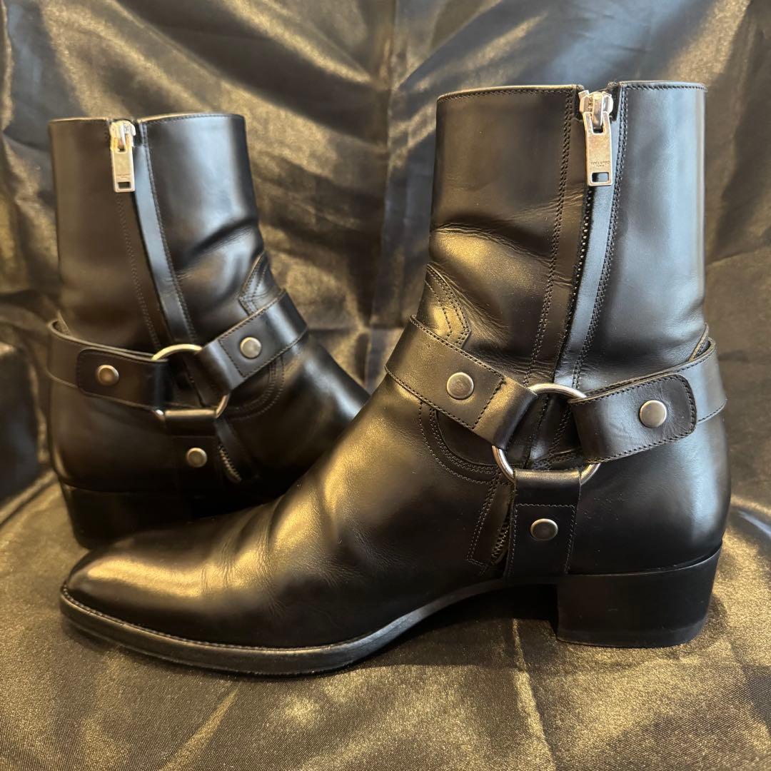 サイズ42】極美品 サンローランパリ リングブーツ ハーフラバー済