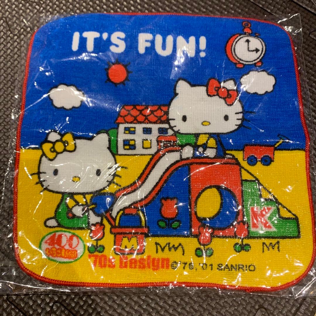 ハローキティ タオルハンカチ いちご新聞400号付録 平成レトロ 未開封