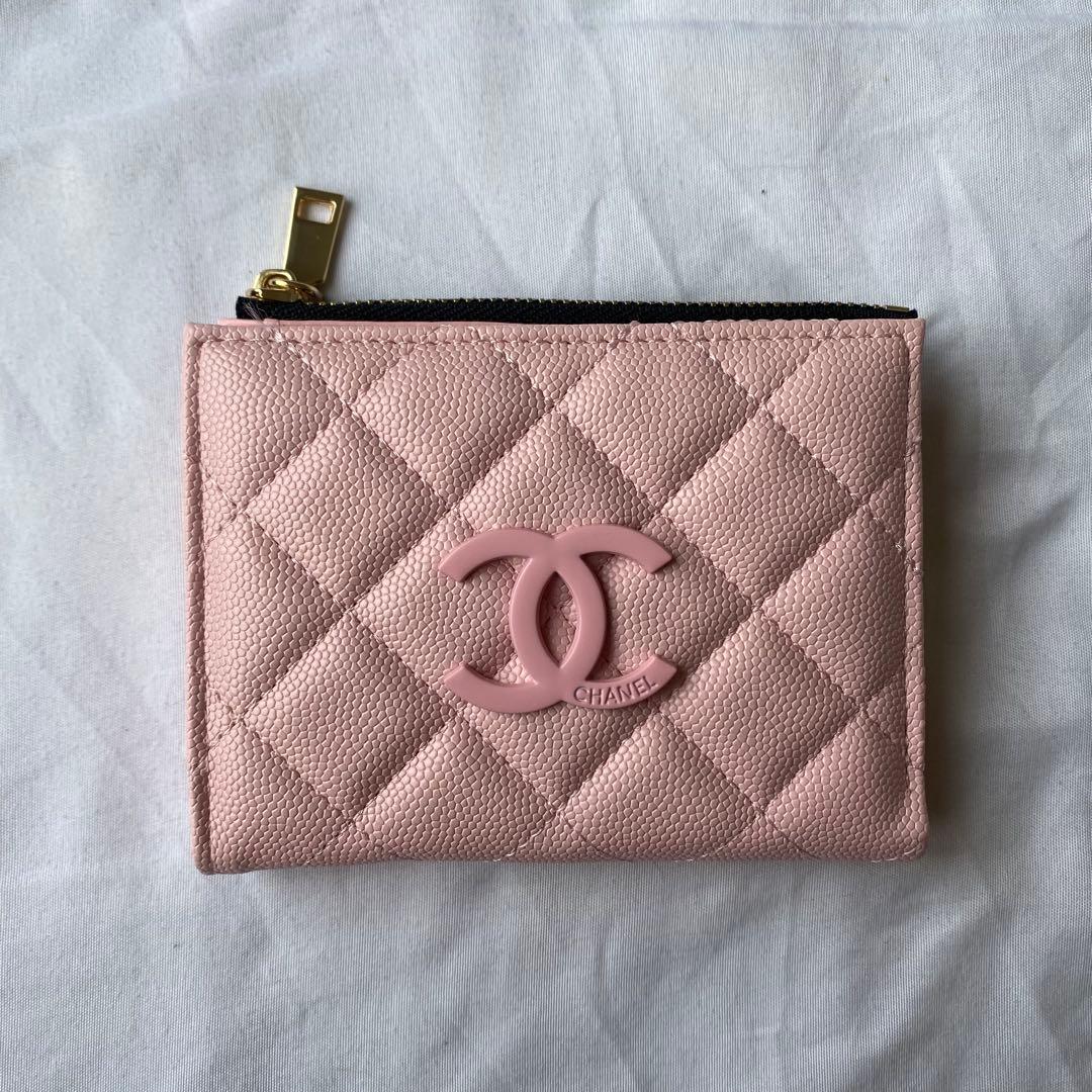 CHANEL ピンク キルティング 二つ折り財布 ノベルティ - メルカリ