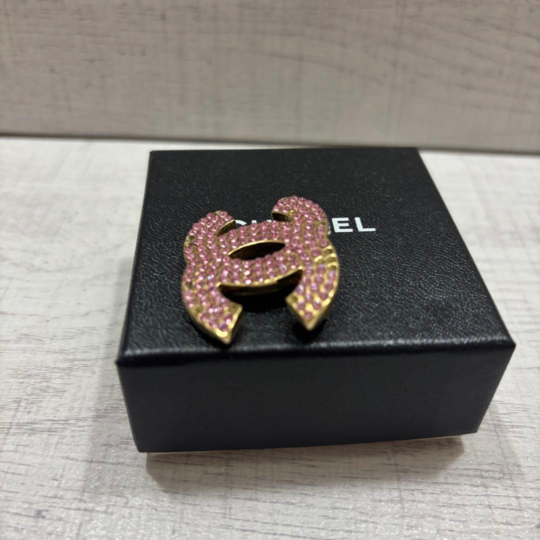 CHANEL シャネル ココマーク ヴィンテージ ブローチ ピンク