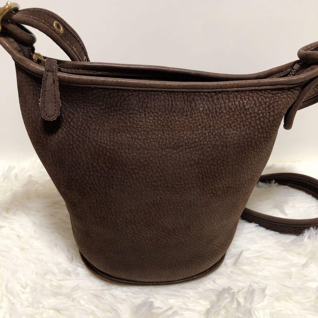 希少品✨️】オールドコーチ ミニショルダーバッグ レザー 巾着型 円型