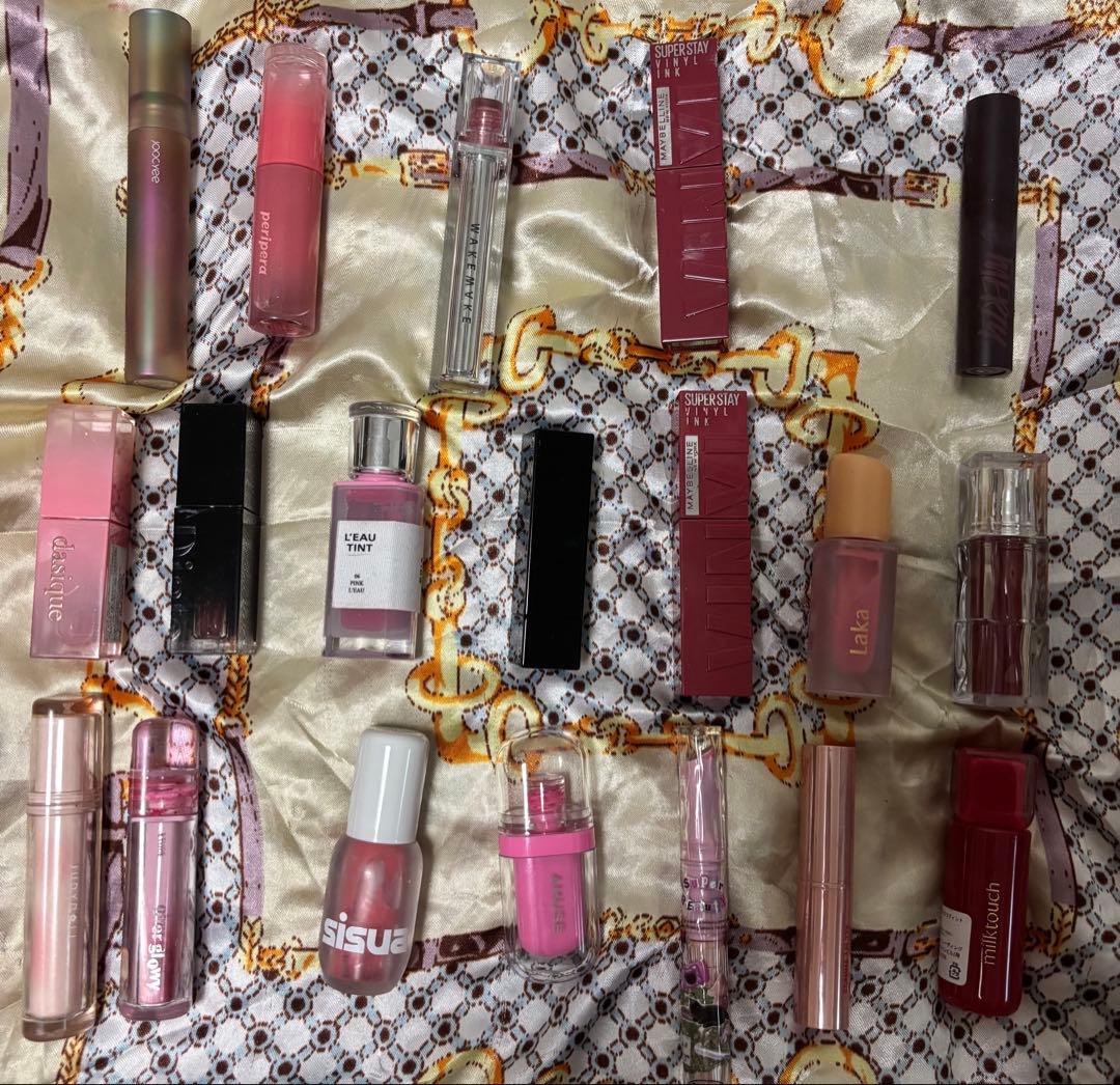 韓国リップ19点リップモンスター BBIA LAKA tirtir 3万円分 b idol・rom&nd・Laka・BBIA・CipiCipiの口紅・グロス・リップライナー