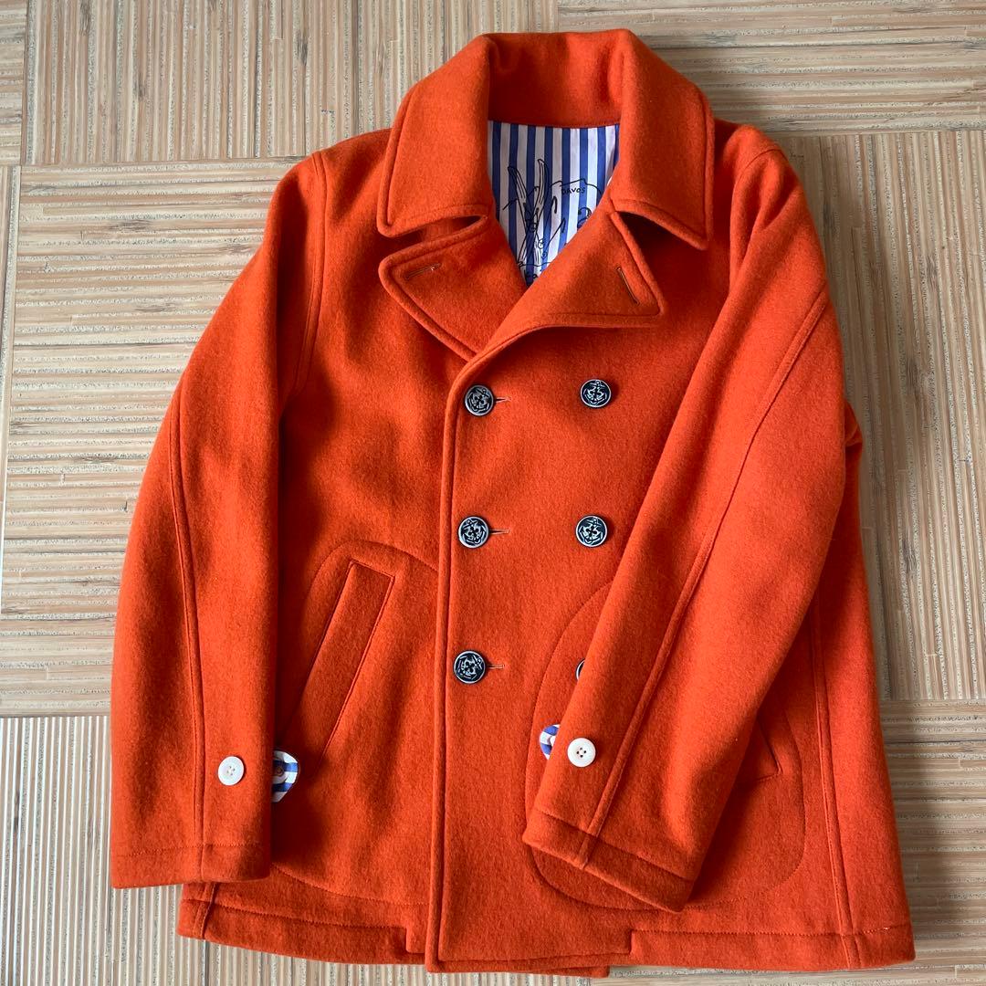 快晴堂 ウールピーコート レディース＊快晴堂-軽いカットメルトン Pコート（1枚仕立て）43JK-47