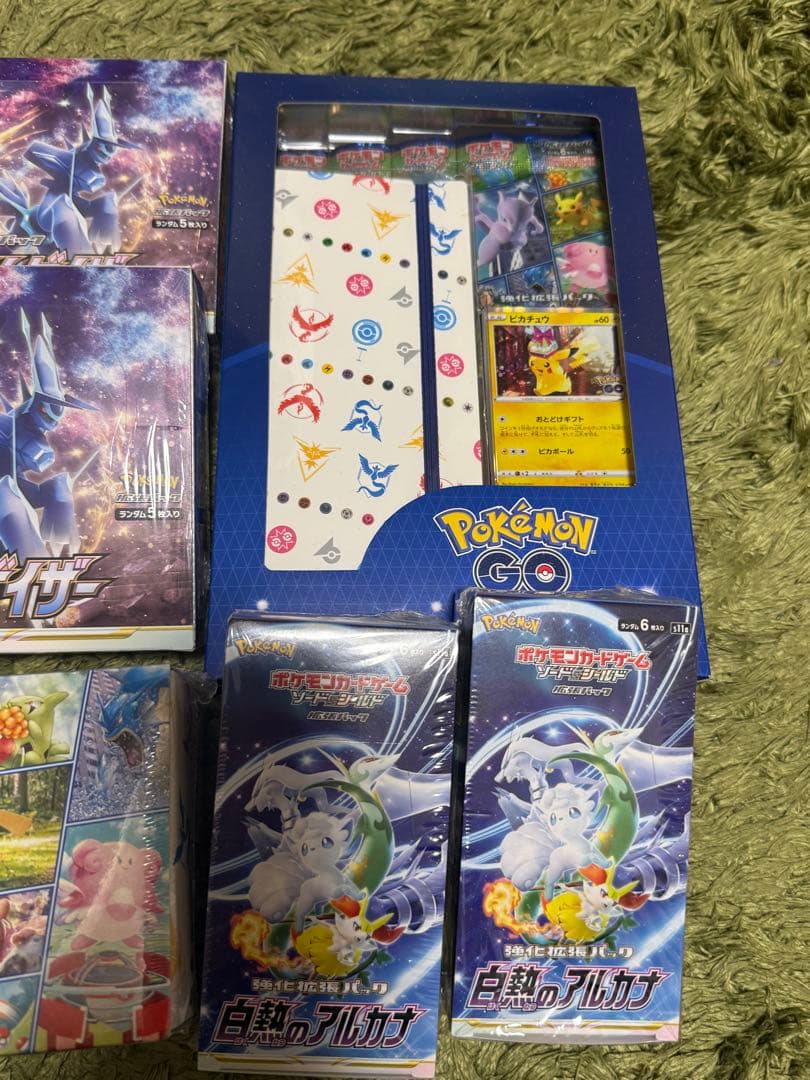 シュリンク未開封】タイムゲイザー4箱＆白熱のアルカナ2箱、ポケモン