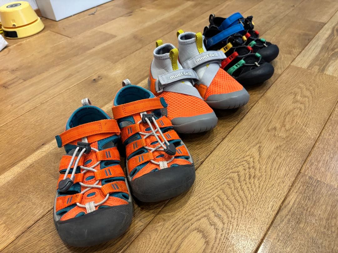 mont-bellウォーターシューズ ラッシュガード＆keen サンダルセット