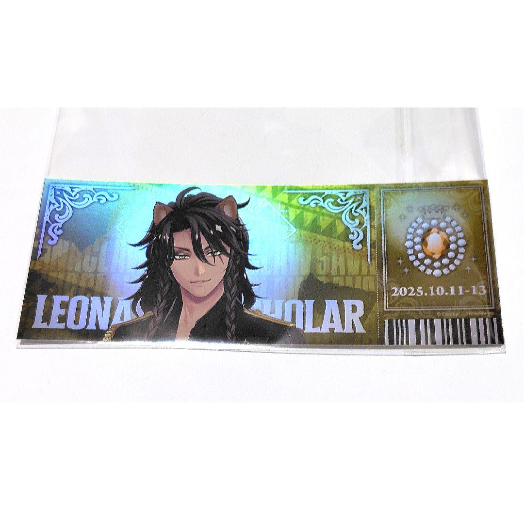 レオナ チケット風カード ホロ 缶バッジ ツイステ ブレイジング