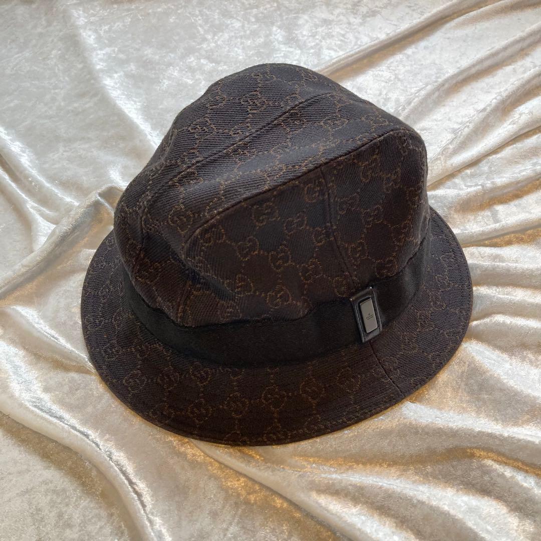 GUCCI グッチ　ヴィンテージハット　帽子 中古・古着通販】GUCCI (グッチ) GGキャンバス バケットハット