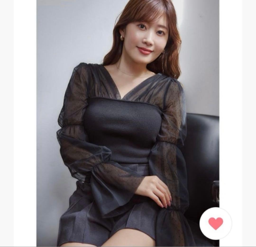 Her lip to For her Tulle Sleeve Knit Top - メルカリ