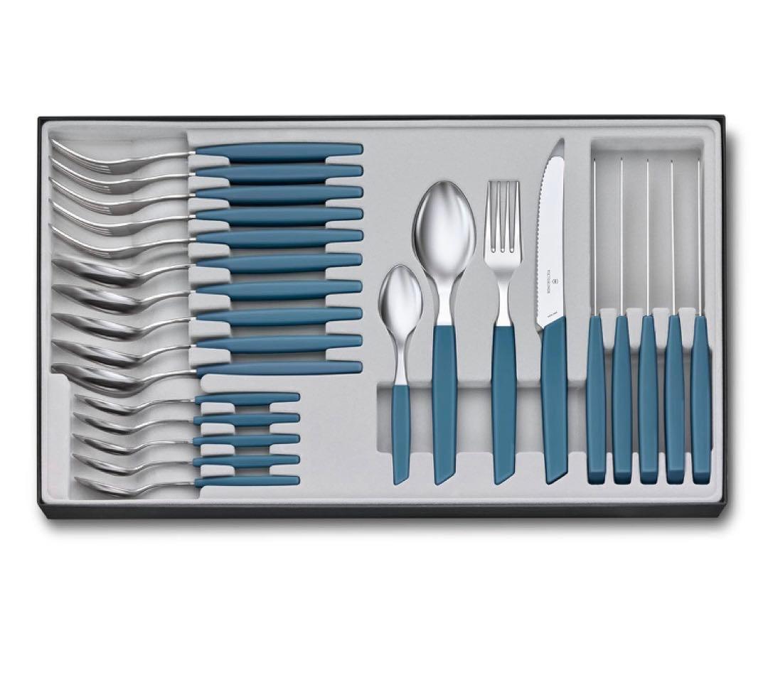 ビクトリノックス　カトラリーセット フォーク&ステーキナイフ&スプーン24本 Amazon.co.jp: VICTORINOX(ビクトリノックス) カトラリーセット 食洗機