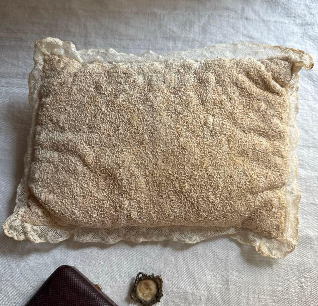 アンティークレースクッション ブドワールクッション フランス