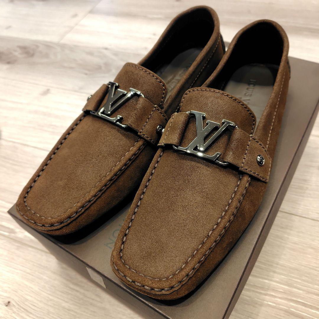 Louis Vuitton スエード ローファー 8 1/2 ルイ・ヴィトン ローファー フラワー スエード レディース SIZE 36 (M