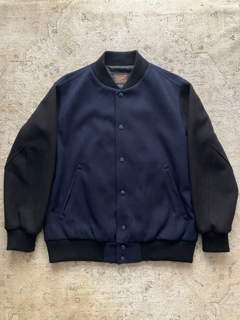 SKOOKUM スクーカム　スタジアムジャケット　ネイビー×ブラック　サイズM SKOOKUM（スクーカム） スタジャン 「別注」「SKOOKUM」スタジアム