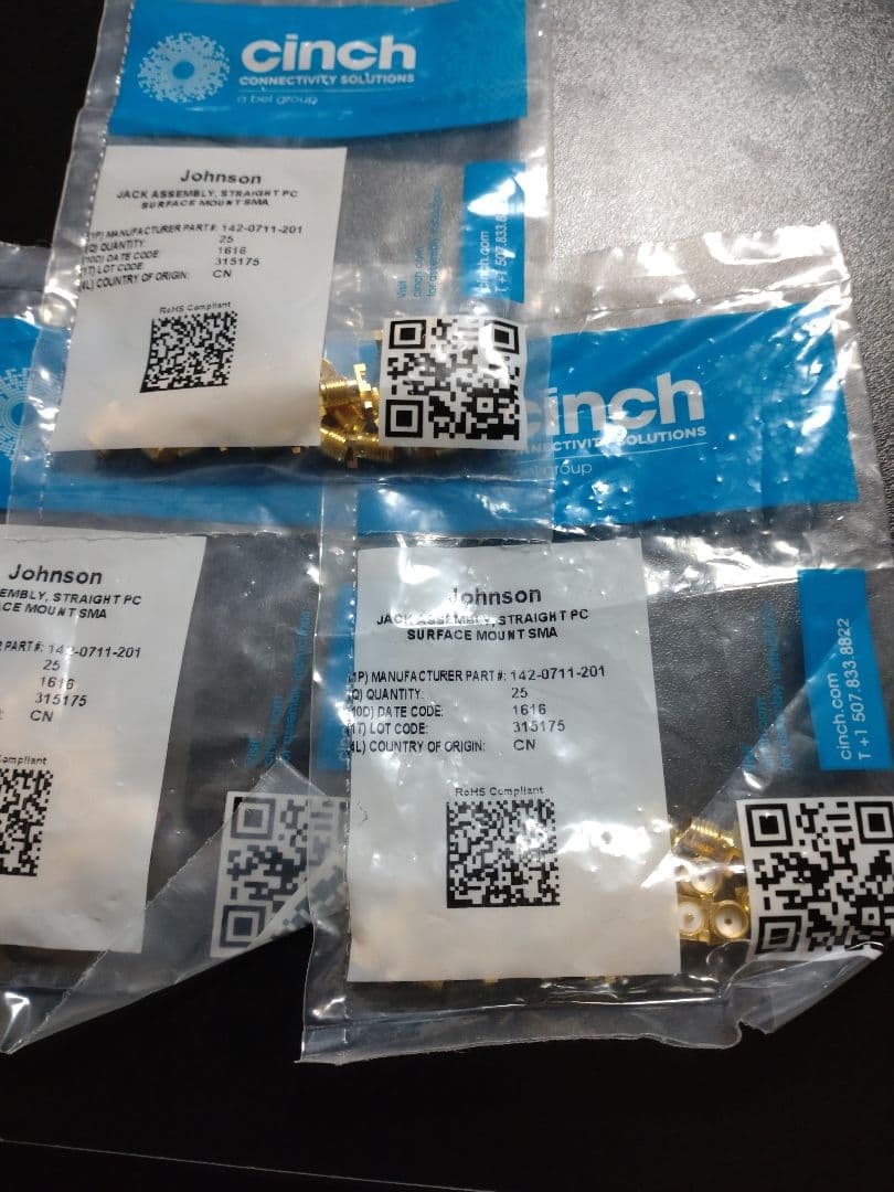 cinch 142-0711-201 SMAコネクタ 142-0711-202 Cinch Connectivity Solutions Johnson | コネクタ、相互