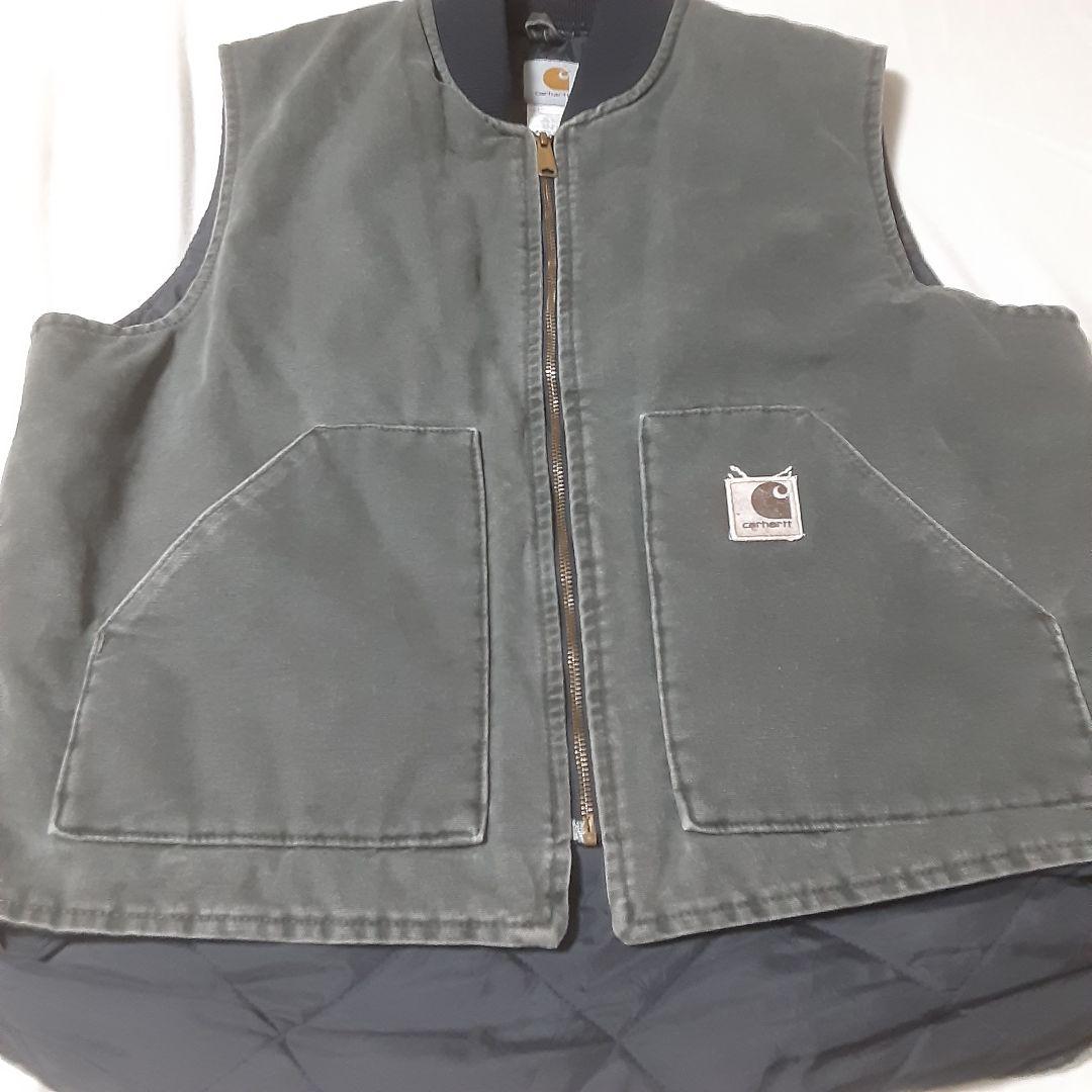 Carhartt ダックベストXL USA製 腰ゴム モス V02MOS - メルカリ
