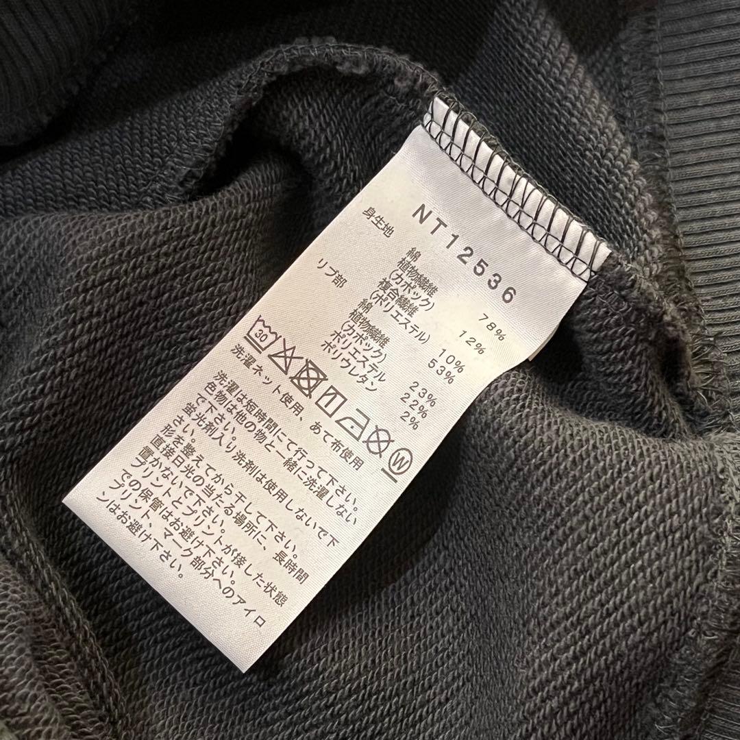 ☆新品未使用 ノースフェイス スウェットLサイズ チャコール フクロウ