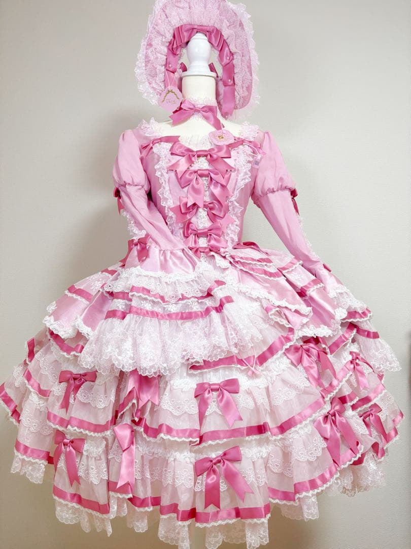 ゆっちゃむ ベルベットケーキ ロリータワンピースセッド 5点 甘ロリ ゆっちゃむ様 専用 ベルベットケーキ ロリータワンピースセッド 5点 甘