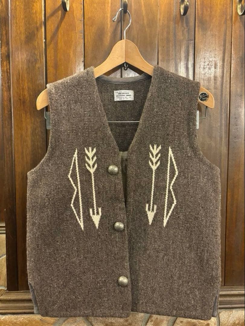 TRUJILLO'S WEAVING SHOP トゥルフィリオス　ウールベスト TRUJILLO'S / トゥルフィリオス】 ☑︎vest: TRUJILLO'S*JS CROSS C/N