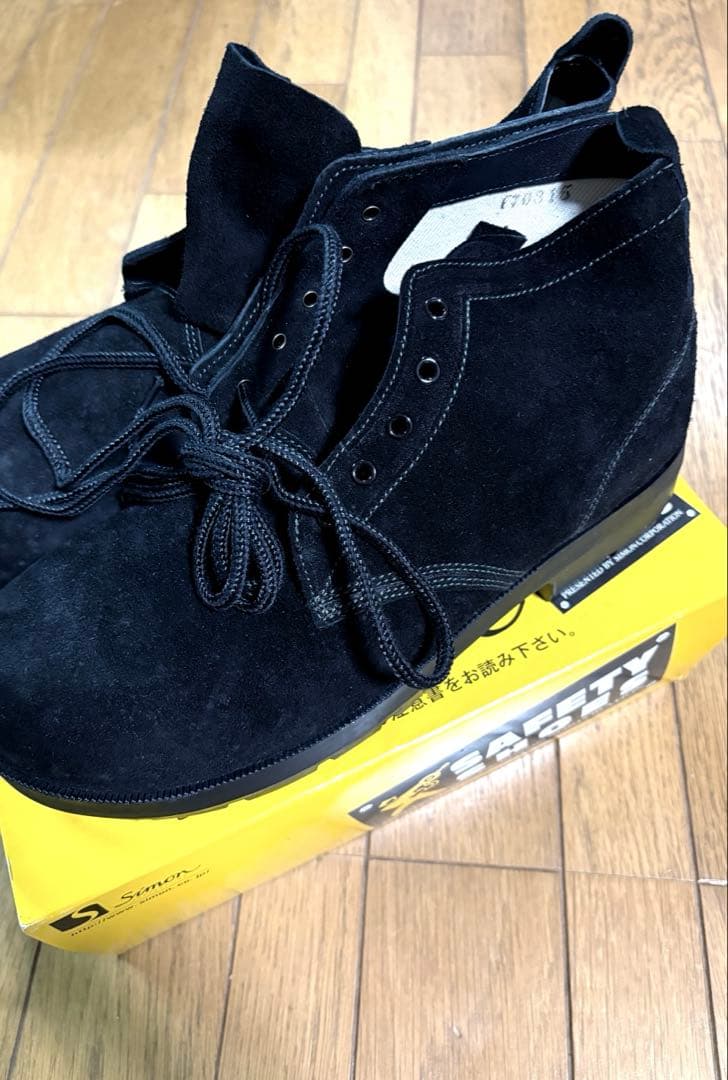 simon シモン 安全靴 編上靴 革製S種EF HI22黒床耐熱 27.5cm