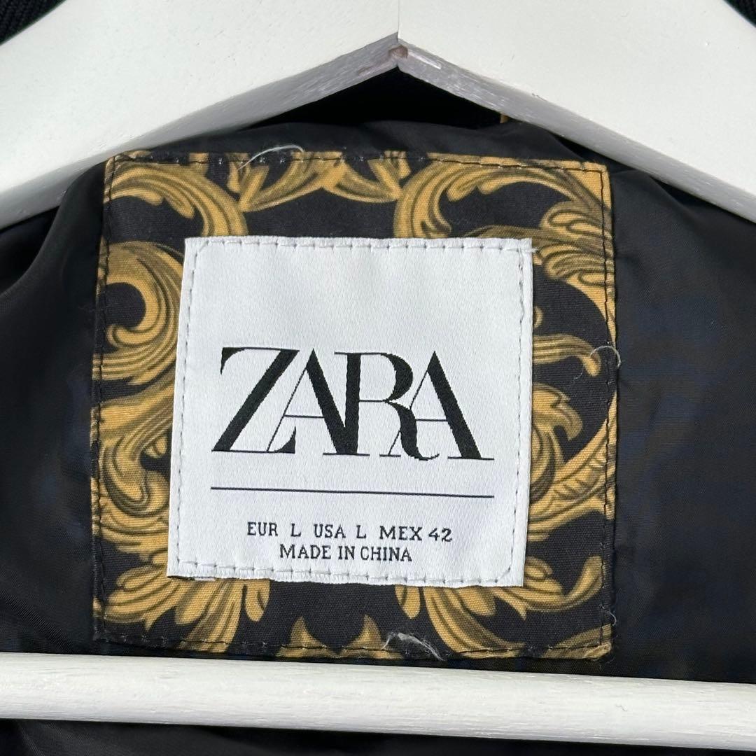 ✨極美品✨ZARA バロック調 パフジャケット 総柄 ダウンジャケット 42
