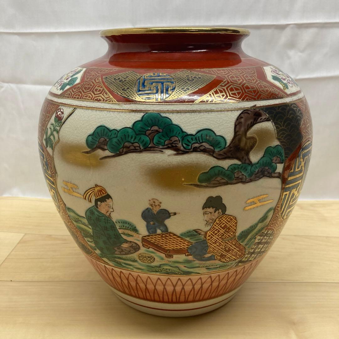 九谷焼 壺 九谷焼/泰幸 手描き壺 花瓶 鉢 - メルカリ