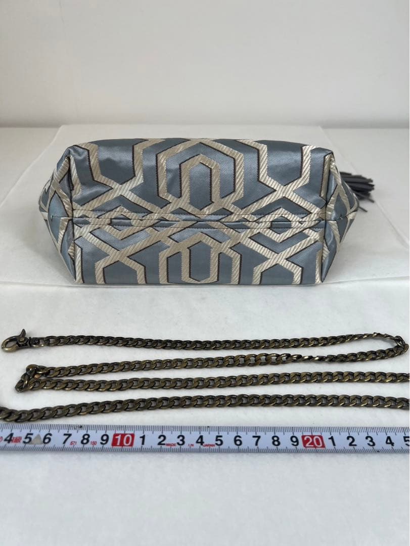 バンブーバッグ斜めがけシルバーグレー和装洋服